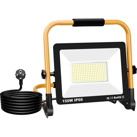Projecteur Chantier LED sur Pied 150W Spot LED Extérieur Filaire (1/5)
