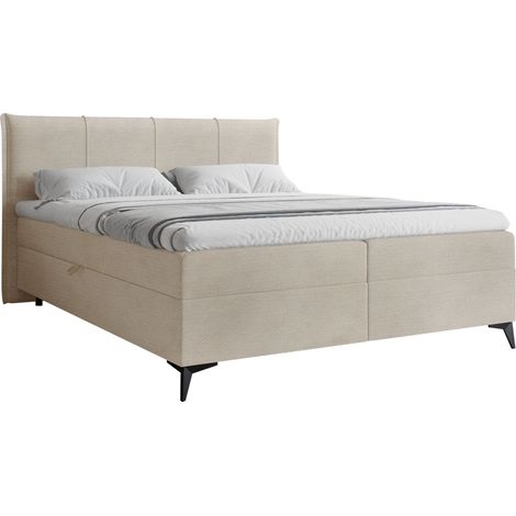 Lit boxspring Viter, Vibe 06, Double, Continental, 160x200, Tissu, Disponible, 176x213x107cm (1/5)