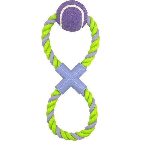 Gioco per cani otto con palla 29x12x6,5 cm