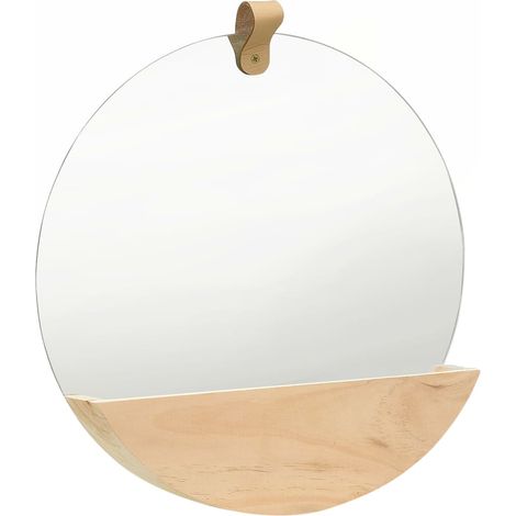 Maison Exclusive - Wandspiegel Kiefer Massivholz 35 cm (1/5)