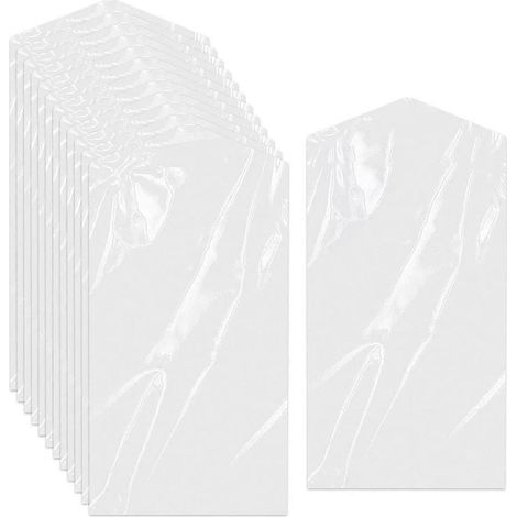 Lot de 30 housses de protection transparentes anti-poussière pour vêtements, jetables, avec poches suspendues et organisateur de rangement. (1/5)