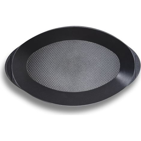 RISOLI' EXPLORA, Pesciera Ovale Antiaderente 46x26,5 cm, Fondo Salva Aroma, Casseruola per Barbecue, Gas o Forno, in Alluminio Fuso Riciclato, Made in Italy