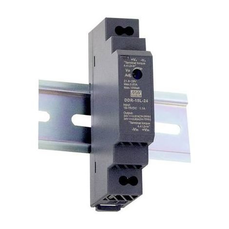CONVERTISSEUR CC/CC POUR RAIL (DIN) MEAN WELL DDR-15G-5 5 V/DC 3 A 15 W NBR. DE SORTIES:1 X