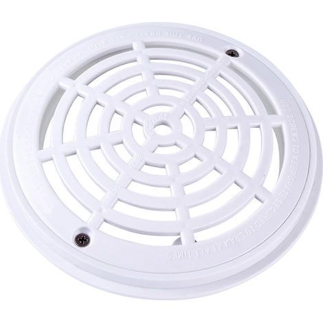 Couvercle de bonde de piscine de rechange, anneau de remplacement de 7-7/8 pouces pour piscine enterrée (blanc) BLANC (1/4)