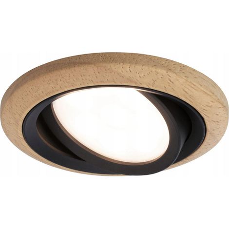 Paulmann Lanati faretti incassati nero opaco rovere oliato 6W