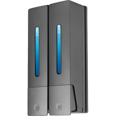 Dispensador de jabón,2 x 400 ml,dispensador de jabón de pared sin taladro,dispensador de lavavajillas líquido,dispensador de gel de ducha