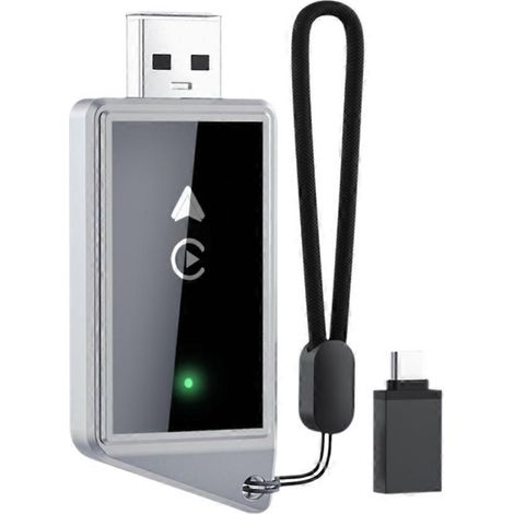 Adaptateur CarPlay sans fil 2 en 1 pour Android Auto (BT5.2 + 2.4G/5.8G Wi-Fi) avec dongle USB et boîtier intelligent. Convertit CarPlay filaire en CarPlay sans fil. (1/5)