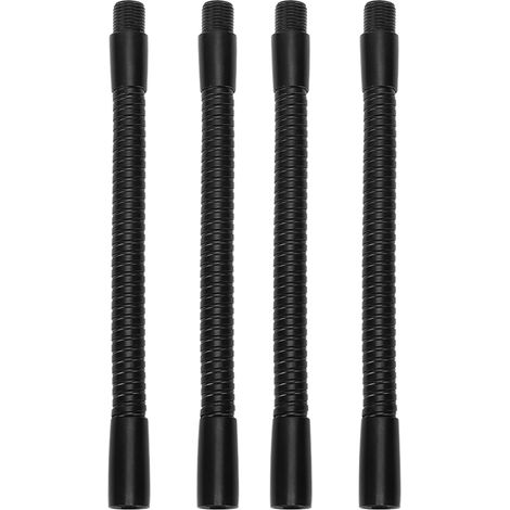 Lot de 4 flexibles de lampe à col de cygne en aluminium de 10 mm de diamètre, pour lampe de table ou de bureau, longueur 15 cm.