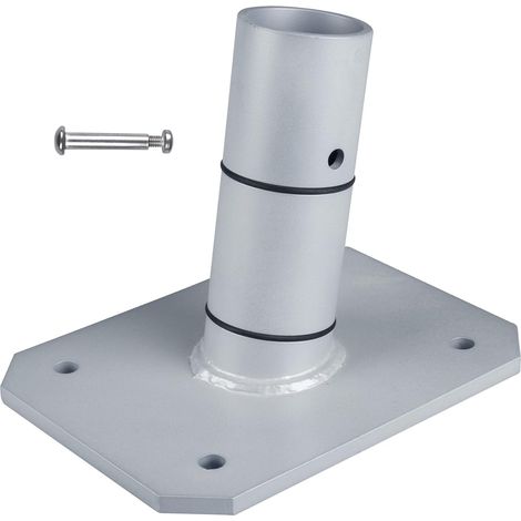 Support de terrasse de qualité supérieure, Fixation pour Voile d'ombrage, Support pour Voile, mât d'ombrage, résistant aux intempéries 10708, Acier galvanisé (1/5)
