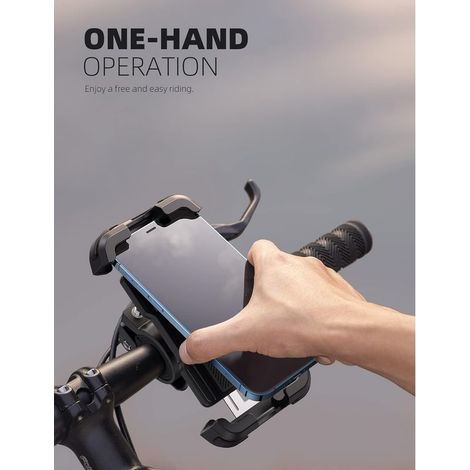 Motorrad-Handyhalterung, Fahrrad-Handyhalterung – Verstellbare Handyhalterung, Handyclip für Fahrrad- und Rollerlenker für iPhone 14 Plus/Pro Max/13, Galaxy (1/5)