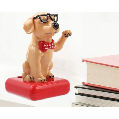 Balançoire à énergie Solaire Agitant Chien Adorable Décoration de Maison Accessoires de Voiture Ornement de Table (Golden Retriever) (1/5)