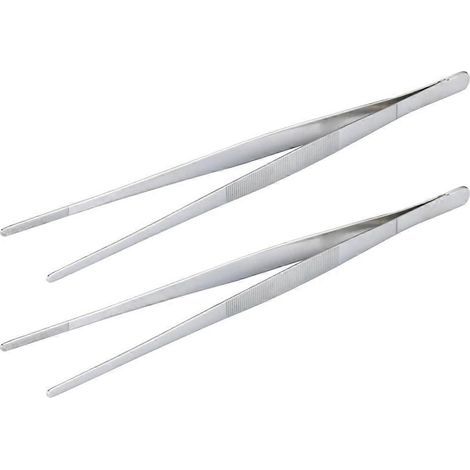 Set mit 2 Grillzangen (30 cm), multifunktionale Brotzangen zum Servieren von Steaks und anderen Speisen, ideal für Grillabende, Buffets und Partys. – 301,5 cm (1/4)