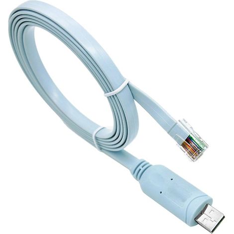 USB RJ45 Cisco Console Cable 6ft FTDI Windows 8, 7, Vista, MAC, Linux RS232 (1/4)