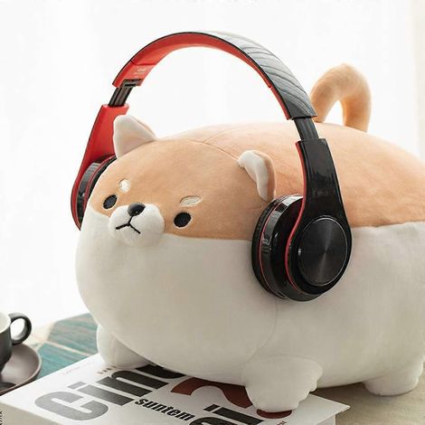 Peluche Shiba Inu porte-bonheur - 40 cm - Coussin et jouet chien mignon, cadeau kawaii doux pour garçons et filles (1/5)