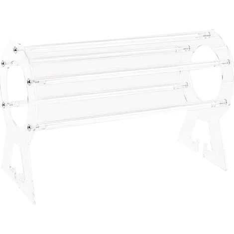 Organizador de accesorios para el cabello de acrílico resistente y moderno que ahorra espacio: organizador eficaz para el dormitorio o el vestidor, como se describe. (1/4)