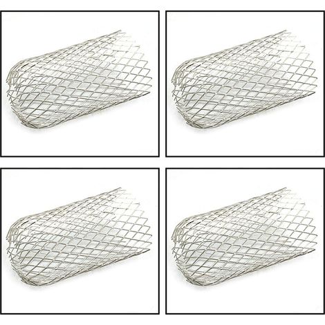4 Pièces Crapaudines pour Gouttière D’Environ Filtres De Gouttière Grille Grillage Stop Feuille Crapaudine Crépine Pare Feuille Cache Gouttière Acier Inoxydable 6,69 X4.72Pouces (1/5)