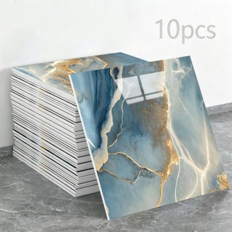 10 láminas de papel pintado autoadhesivo que imitan azulejos de cerámica (efecto cerámico, dimensiones: 30 x 30 x 0,8 cm) (1/5)
