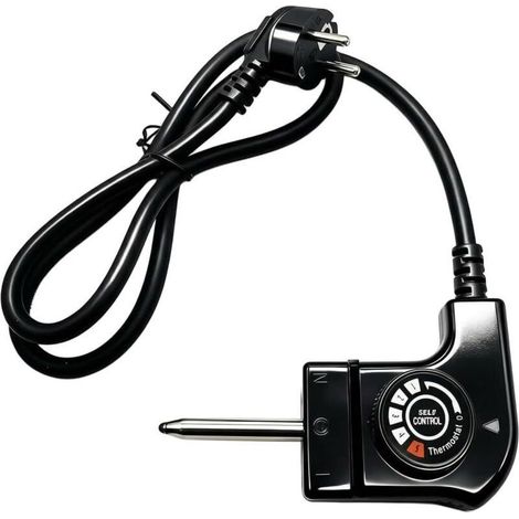 Câble Alimentation avec Thermostat Réglable pour Plancha Électrique Extérieur et Pierrade, Cordon Prise de Remplacement Universel 1M, Contrôle de Température Précis pour Grill et Appareils de Cuisson (1/5)