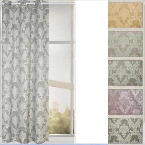 Trade Shop - Tenda Nives Pannello Singolo 8 Borchie Porta Finestra Cucina Bastone 140x280 Cm - (1/2)