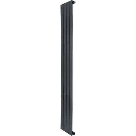 Radiador Plano Columna Única Gris Antracita 1600x280 mm  Acero Alta Calidad  627 W  Soportes y Cepillo Incluidos – Calefacción Eficiente y Diseño Elegante para Hogar