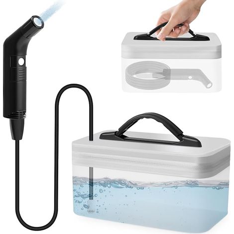 Electric Travel Bidet Portable Bidet with Hose, Portable for Toilet, Camping, Outdoor, Shower, Bottle, Modes (1/5)