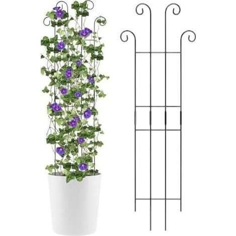 Rankgitter für Zimmerpflanzen – Metall-Kletterhilfe 82 x 27 cm, modulares Garten-Eisen-Schraubgitter, geeignet für Monstera, Rosen und Clematis (1/5)