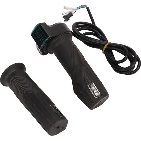 Paar Drehgasgriffe mit grünem Display für E-Bike-Zubehör (1/5)