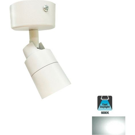 SPOT LED DE PLAFOND RÉGLABLE 5 W, LUMIÈRE FROIDE, MODERNE, BLANC, APPLIQUE MURALE (1/4)