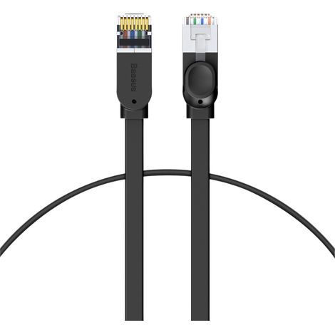 Cavo di rete RJ45 piatto Ethernet High Speed ​​CAT6 1m - nero