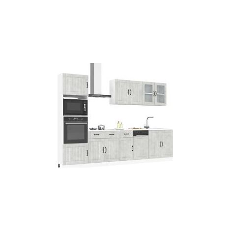 Ensemble d'armoires de cuisine 7 pcs Kalmar bois d'ingénierie (1/5)