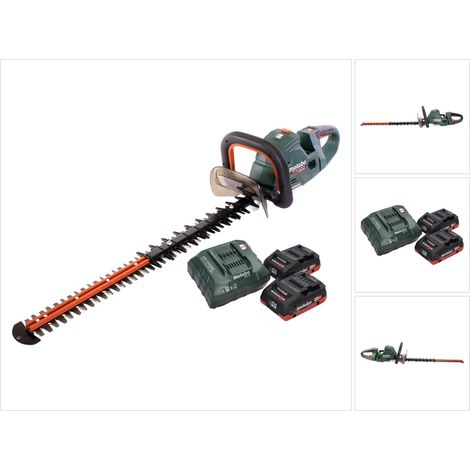 Metabo HS 18 LTX BL 65 Akku Heckenschere 18 V 60 cm Brushless + 2x Akku 4,0 Ah + Ladegerät