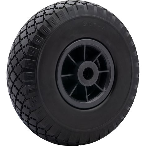 Roue diable/remorque - MESO - 3.00-4 - Noir - PU increvable - 125kg
