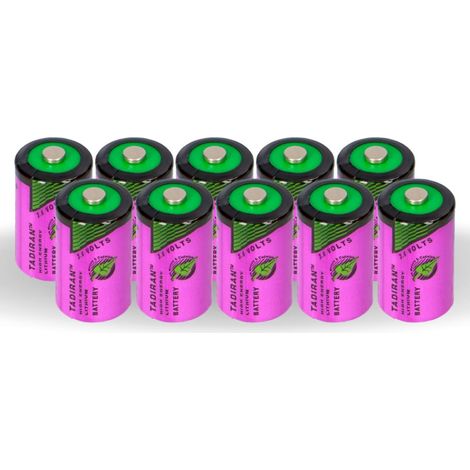 10x Tadiran Lithium 3,6V Batterie SL 750/S 1/2AA - Zelle 14250 (1/5)