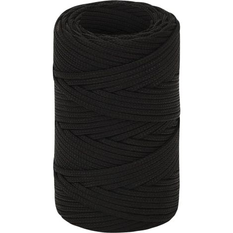 Maison Exclusive - Arbeitsseil Schwarz 2 mm 250 m Polyester