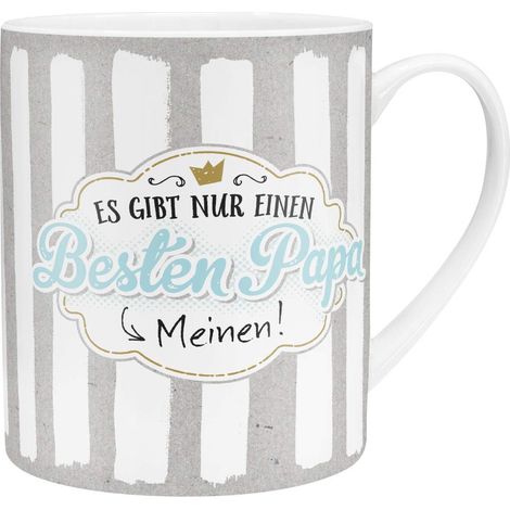 Tasse XL, pour le meilleur papa, porcelaine, 60 cl, avec boîte cadeau, bleue (1/5)