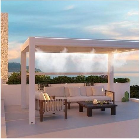 Brumisateur pulvérisateur extérieur 20m – Pression 70 bars – Refroidit jusqu'à 10°C – Installation simple et personnalisable – Compatible avec systèmes d’arrosage (1/5)