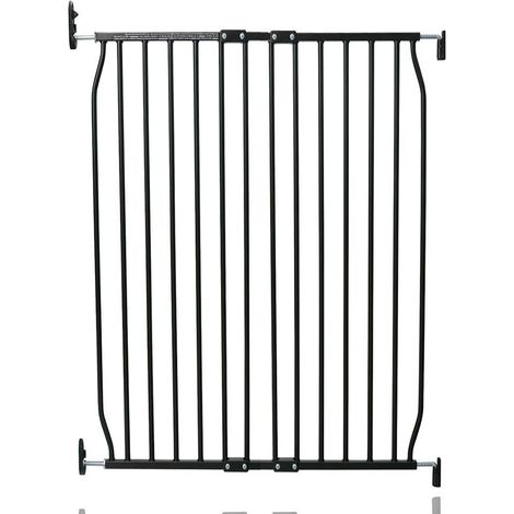 Safetots Extra Tall Eco Screw Fit Baby Gate, Black, 80cm - 90cm, Extra Tall Gate 100cm in Height, Stair Gate for Baby