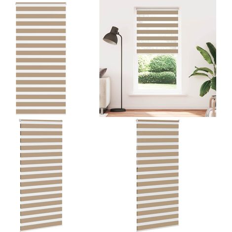 vidaXL Zebrarollo Sandbraun 115x230 cm Stoffbreite 110,9 cm Polyester (1/5)
