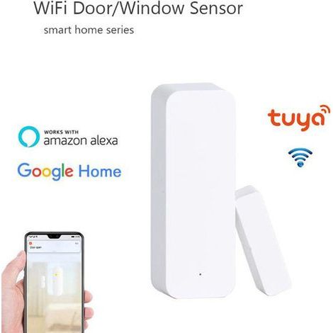 Sensor de puerta y ventana WiFi Tuya, sensor magnético de puerta, control remoto inteligente para el hogar, sensor antirrobo para puertas y ventanas, alarma de prevención y aislamiento de epidemias -  (1/5)