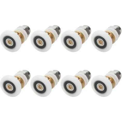 Roulettes Douche 27mm, Roulette Porte Coulissante Douche Roulement pour Porte de Douche 8 Pièces (1/5)
