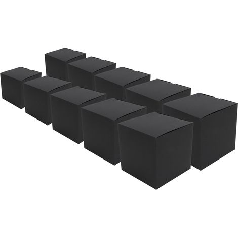 Coffret Cadeau Demoiselle d'Honneur x10, Boîte Tetraèdre DIY avec Ruban, Noir Mat, Boîtes Recyclables pour Présentation de Produits, Lot de 10 (1/5)