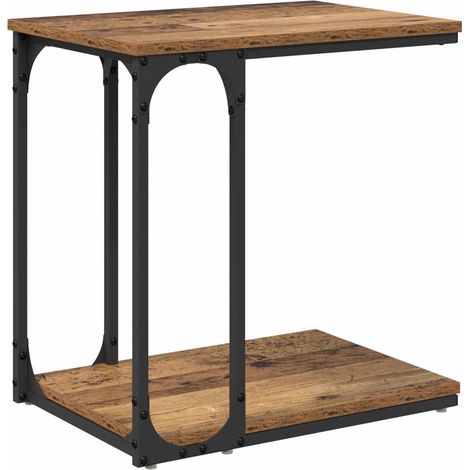 Mesa lateral Madera vieja 50 x 35 x 52 cm Madera contrachapada vidaXL
