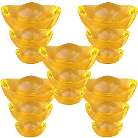 30 objets décoratifs en lingots d'or, lingots d'or émaillés pour décoration de bureau. (1/4)