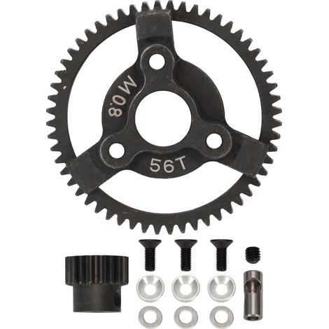 Kit d'engrenages en acier 32P 0.8M 56T et 18T pour Traxxas Slash 2WD 1/10, voiture RC (1/5)