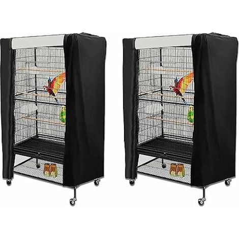 Grande housse universelle pour cage à oiseaux en tissu Oxford, résistante aux intempéries et occultante, taille moyenne. (1/3)