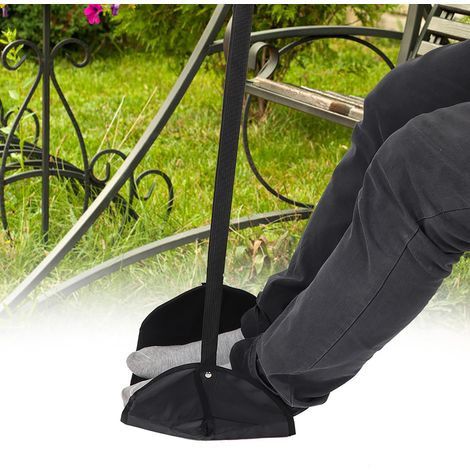 Flugzeug-Fußstütze, Hängematte für Füße, Büro-Fußstütze, Reiseaccessoires (Schwarz) (1/5)