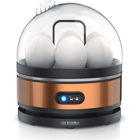 Arendo Eierkocher für 7 Eier, Edelstahl, 400 Watt, Kipp-Funktionsschalter, 3 Härtegrade wählbar, Warmhaltefunktion, Signalton - BPA-frei, Sevencook (1/5)