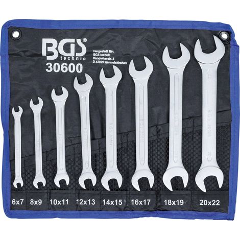 BGS  Juego  de  llaves  de  boca  doble  SW  6  -  22  mm,  8  piezas  -  30600 (1/4)