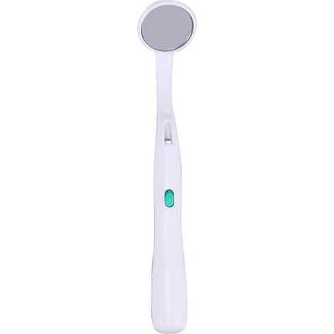 Miroir Dentaire LED Vert avec Éclairage, Examen Buccal Anti-Buée, Outil de Soin Oral Courbé, Sans Reflet, Praticien Dentiste (1/5)