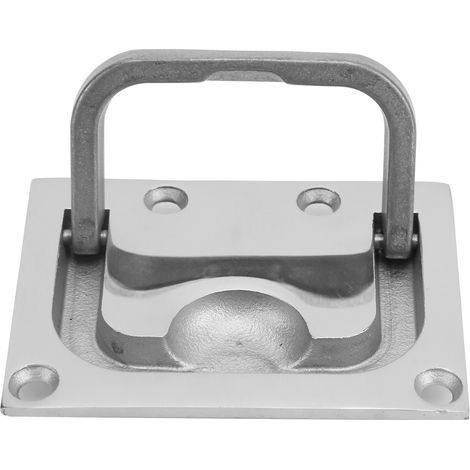 76mm poignée encastrée carrée en acier inoxydable 316 poli, anneau de levage pour hublot de pont, armoire de bateau (1/5)